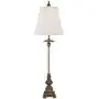 Juliette Traditional Buffet Table Lamps Set of 2 Antique Gold Ornate Base White Bell Shade for Dining Room - Regency Hill