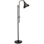 CO-Z Industrial Floor Lamp Adjustable, 65 Inches Rustic Floor Task Lamp in Aged Bronze Finish, Standing Lamp with Metal Shade for Living Room Reading Bedroom Office, ETL.