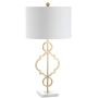 JONATHAN Y JYL3026A July 31'' Metal LED Table Lamp Modern,Contemporary,Glam for Bedroom, Living Room, Office, College Dorm, Coffee Table, Bookcase, GoldLeaf