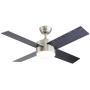 Ceiling Fan with Lights and Remote Control,SNJ Modern Ceiling Fan for Living Room Bedroom Dining Room,Indoor(44'',Sand Nickel)