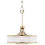 Layne Antique Brass Pendant Light 19'' Wide Modern Silver Organza Clear Glass Fixture for Kitchen Island Dining Room - Possini Euro Design Layne Antique Brass Pendant Light 19'' Wide Modern Silver Organza Clear Glass Fixture for Kitchen Island Dining Room - Possini Euro Design