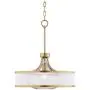 Layne Antique Brass Pendant Light 19'' Wide Modern Silver Organza Clear Glass Fixture for Kitchen Island Dining Room - Possini Euro Design