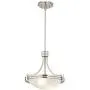 Deco Brushed Nickel Mini Pendant Light 12 1/2'' Wide Modern Art Deco Marbleized Glass Bowl Fixture for Kitchen Island Dining Room - Possini Euro Design