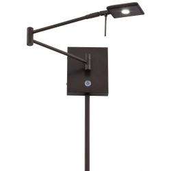 George Kovacs P4328-647, Georges Reading Room, 1 Lght LED Swing Arm Wall Lamp, Copper Bronze Patina