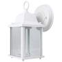 LIT-PaTH Outdoor Wall Lantern, Wall Sconce as Porch Lighting Fixture, E26 Base 100W Max., Aluminum Housing Plus Glass, Water-Proof and Outdoor Rated, ETL Qualified, 2-Pack (White)