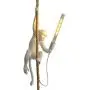 CHABEI Loft Vintage Resin Hemp Rope Monkey Pendant Light Fixture Chandelier Industrial Retro E26 Edison Ceiling Pendant Lamp for Dining Living Room Bedroom Bar Cafe (White)