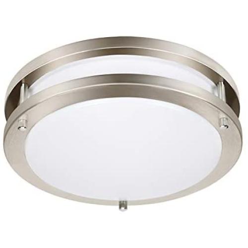 Drosbey 24W LED Ceiling Light Fixture, 10in Flush Mount Light Fixture, Ceiling Lamp for Bedroom, Kitchen, Bathroom, Hallway, Laundry Room, Super Bright 2200 Lumens, 5000K Daylight White