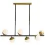 Modo Lighting 6 Lights Mid Century Chandelier Industrial Pendant Light Molecule Magic Bean Glass Globe Ceiling Pendant Light Fixture Metal Linear Chandelier for Living Dining Room Kitchen Island Modo Lighting 6 Lights Mid Century Chandelier Industrial Pendant Light Molecule Magic Bean Glass Globe Ceiling Pendant Light Fixture Metal Linear Chandelier for Living Dining Room Kitchen Island