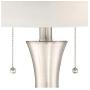 Simon Modern Accent Table Lamps Set of 2 with USB Charging Port Metal Half Moon Glass Shade for Living Room Bedroom Bedside Nightstand Office - 360 Lighting