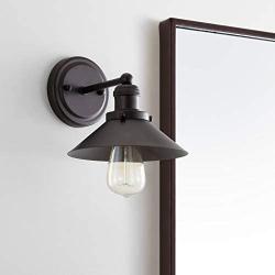 JONATHAN Y JYL7426A July 7.75'' 1 Metal Shade Wall Sconce for Bedroom Livingroom Bathroom, Contemporary Transitional, Bulb Included Vanity Lighting, Oil Rubbed Bronze