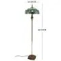 Tiffany Style Floor Standing Lamp W16H64 Inch Tall Green Stained Glass Crystal Bead Dragonfly Shade 2E26 Antique Reading Lighting Resin Base S459 WERFACTORY LAMPS Living Room Bedroom Table Lover Gifts