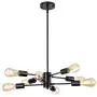 T&A Black 8 Light Sputnik Chandelier,Industrial Mid Century Pendant Light for Dining Room,Living Room,Kitchen,Office,Café,Restaurant T&A Black 8 Light Sputnik Chandelier,Industrial Mid Century Pendant Light for Dining Room,Living Room,Kitchen,Office,Café,Restaurant