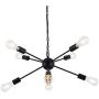 YIINO 8 Lights Chandeliers Sputnik Chandelier Modern Ceiling Lighting Semi Flush Mount Pendant Lighting Vintage Ceiling Chandelier Black Light Fixture for Dining Living Room