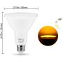 PAR38 Dusk to Dawn LED Bug Light Bulb are LED Outdoor Flood Light Bulbs with 10W or 100W Equivalent, 2000K, Dusk to Dawn LED Flood Light Bulbs Outdoor for Patio, Backyard, Front Door, Garage 2 Pack