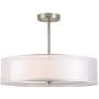 Grazia 20 inch 3 Light Drum Chandelier Ceiling Light - Brushed Nickel - Linea di Liara LL-P117-BN