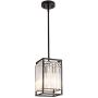 MAYNA Industrial Mini Pendant Lighting with Clear Glass Shade, Adjustable Ceiling Pendant Light Fixture for Kitchen Island Restaurant Hallway Passway Bedroom Balcony Farmhouse, Black, 1 Pack