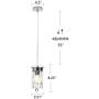 Loclgpm Modern 2 Pack Crystal Pendant Light, Glass Shade Ceiling Lamp, Chandelier Fixture Hanging for Dining Room, Bedroom, Kitchen, Living Room, Restaurant with Adjustable Cord