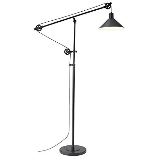 CO-Z Industrial Pulley Floor Lamp Adjustable, 70’’ Antique Floor Task Lamp in Matte Black Finish, Metal Standing Floor Lamp Over Couch for Living Room Reading Office Bedroom. CO-Z Industrial Pulley Floor Lamp Adjustable, 70’’ Antique Floor Task Lamp in Matte Black Finish, Metal Standing Floor Lamp Over Couch for Living Room Reading Office Bedroom.