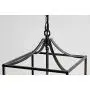 Modern Industrial Island-Shaped Chandelier Installation with 3 Lights, Black Farmhouse Antique Metal Height-Adjustable Square Pendant Ceiling , Suitable for Bedroom Kitchen Living Room Entrance Hall