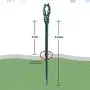 Christmas Light Yard Stakes [Set of 50] Outdoor Light Stakes - 8.5'' Tall - Universal Christmas Pathway Lights On Yards, Driveways - Christmas Yard Stakes - Driveway Christmas Light Stakes - USA Made