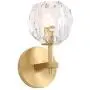 APBEAMLighting Crystal Ball Sconces Lighting Antique Brass Bedside Wall Lighting Flush Mount for Bedroom Hallway Living Room