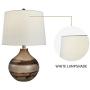 Maxax Table Lamps Set of 2 Glass Beside Nightstand Lamps for Bedroom, Living Room,Gray Finish