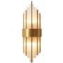 BOKT Modern Wall Mount Lamp 2 Light Fixtures Crystal Wall Sconce Lighting, Elegant Wall Sconces with Brass Base for Bedroom Living Room Bathroom Hallway Entryway Hotel Restaurant (Gold)