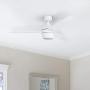 Honeywell 50605 Eamon Modern Ceiling Fan with Remote Control, 52'', White