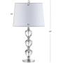 JONATHAN Y JYL2042A Cole 27'' Crystal LED Table Lamp Traditional,FrenchCountry,Transitional for Bedroom, Living Room, Office, College Dorm, Coffee Table, Bookcase, Clear/Chrome