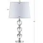 JONATHAN Y JYL2042A Cole 27'' Crystal LED Table Lamp Traditional,FrenchCountry,Transitional for Bedroom, Living Room, Office, College Dorm, Coffee Table, Bookcase, Clear/Chrome