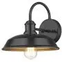 Odeums Farmhouse Barn Lights, Outdoor Wall Lights, Exterior Wall Lamps, Industrial Wall Lighting Fixture, Wall Mount Light in Black Finish with Copper Interior (Black, 1 Pack)