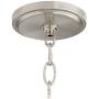 Possini Euro Design Brushed Nickel Pendant Light 19 1/4'' Wide Modern Art Deco Silver Organza Drum Clear Glass Shade for Kitchen Island Dining Room - Possini Euro Design