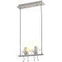 Creative LED Pendant Lighting Modern Double Little People Ceiling Pendant Light Fixture Adjustable Hanging Lights for Bedroom Iron Cartoon Doll Chandeliers Dining Rooms 2×E26 Baking Paint (White, Two)