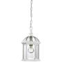 Nuvo Lighting 60/4977 Boxwood One Light Hanging Lantern 100 Watt A19 Max. Clear Beveled Glass White Outdoor Fixture