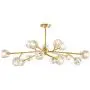 SILJOY Mid-Century Sputnik Chandeliers DNA Chandelier Creative Gold Globe Chandelier Dimmable with 15 Light for Living Room Dining Room