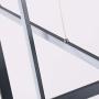 Leniure Black Square Cube LED Light Pendant Lamp Chandelier Lighting Fixture 34'' Wide 16'' Deep 20'' High, Warm White 3000K