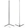 Corner Floor Lamp Led Nordic 20W RGB Color Changing Standing Floor Lamps for Living Room Night Light Dimming Standing Modern Lamp Bedroom Decor Remote Control (Include White) (Black)