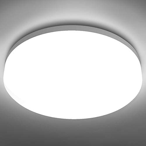 LE Flush Mount Ceiling Light Fixture Waterproof LED Ceiling Light for Bathroom Porch, 5000K Daylight 15W (100W Equivalent) 1250lm Ceiling Lamp for Kitchen, Bedroom, Living Room, Hallway, Non Dimmable LE Flush Mount Ceiling Light Fixture Waterproof LED Ceiling Light for Bathroom Porch, 5000K Daylight 15W (100W Equivalent) 1250lm Ceiling Lamp for Kitchen, Bedroom, Living Room, Hallway, Non Dimmable
