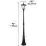 Sterno Home GL42309 Upgraded Version Outdoor Solar LED Street, for Patio, Post Light, Garden, 76” High, 1-Pack, Black, 2nd Gen