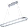 ROYAL PEARL Modern Linear LED Chandelier Contemporary Pool Table Pendant Lighting with Adjustable Hanging Light for Office Dining Room Kitchen Island, Billiard Room, Silver