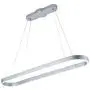 ROYAL PEARL Modern Linear LED Chandelier Contemporary Pool Table Pendant Lighting with Adjustable Hanging Light for Office Dining Room Kitchen Island, Billiard Room, Silver