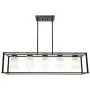 VINLUZ 5 Light Kitchen Island Chandeliers Farmhouse Black Linear Dining Rooms Lighting Fixtures Hanging with White Alabaster Glass Shade Rectangle Modern Industrial Pendant Ceiling Lights VINLUZ 5 Light Kitchen Island Chandeliers Farmhouse Black Linear Dining Rooms Lighting Fixtures Hanging with White Alabaster Glass Shade Rectangle Modern Industrial Pendant Ceiling Lights