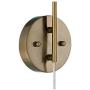 Sully Modern Wall Lamp Warm Brass Plug-in Light Fixture Adjustable Head Curved Arm for Bedroom Bedside Living Room Reading - 360 Lighting