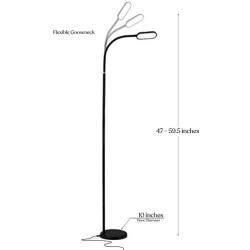 Brightech Battery Plus - Rechargeable Reading Floor Lamp, Portable Bright Task Standing Light for Living Room, Bedroom, Office
