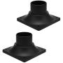 LIT-PaTH Outdoor Post Light Mounting Base, Pier Mount Base, 2-Pack (Black) LIT-PaTH Outdoor Post Light Mounting Base, Pier Mount Base, 2-Pack (Black)