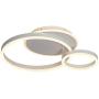 AXSHINE Modern LED New Creative Ring Design Remote Control dimmable for Dining Bedroom Ceiling lamp for Home Lighting Ceiling Light Lamps for Living Room recessed Lighting（2-Rings）