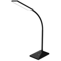 Aiibe Desk Lamp LED Reading Light Dimmable Office/Home Table Lamp with USB Charging Port - Black