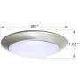 Gruenlich LED Flush Mount Ceiling Lighting Fixture, 9 Inch Dimmable 15.5W 1050 Lumen, Aluminum Housing Plus PC Cover, ETL and Damp Location Rated, 2-Pack (Nickel Finish-3000K)