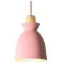 LAKIQ Modern Mini Colorful Pendant Light Nordic Lovely Hanging Ceiling Lighting Kitchen Island Lights for Dining Room Restaurant Bar Living Room (Pink)