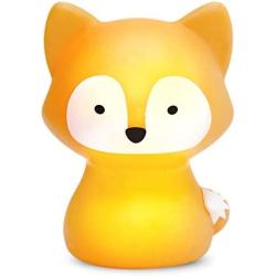 SomeShine Kids Night Light - Rechargeable Fox Nursery Night Light with Auto-Off Timer, Safe and Durable Kawaii Lamp and Glowing Companion for Baby Feeding, Diaper Changing, and Midnight Bathroom Trips